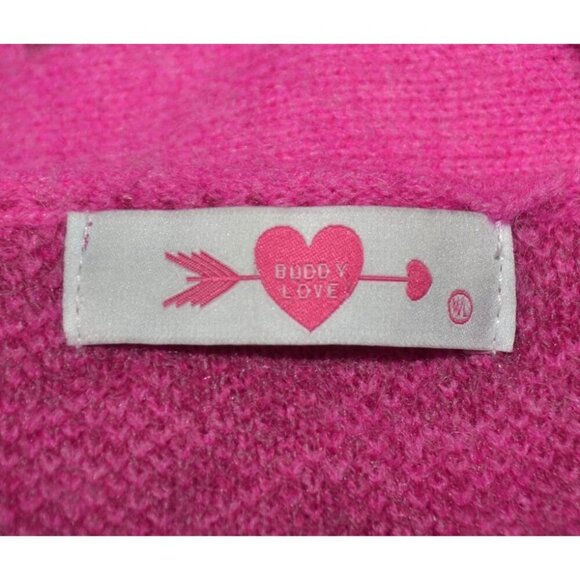 Buddy Love Twiggy Passion Fruit Cardigan Dress Houndstooth Sweater Oversized M/L - Picture 8 of 10